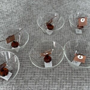 MUDPIE Set of 6 Clear Glass Halloween Bowls